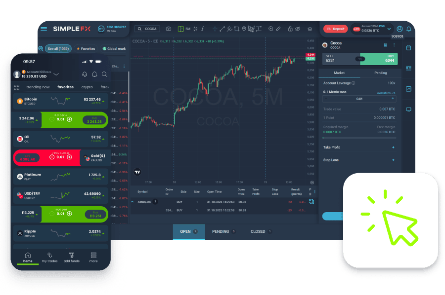 One-click order opening